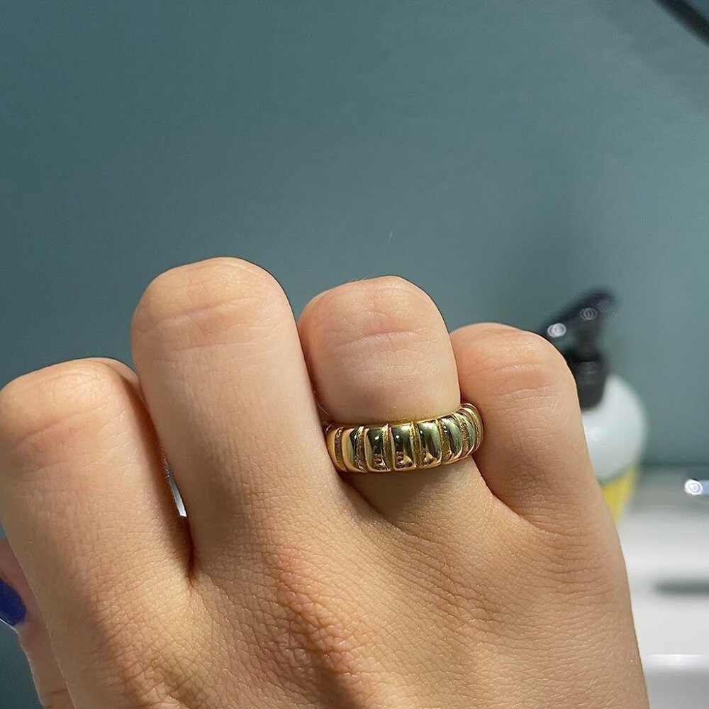 Neiman Marcus 14K Gold Filled Chunky Gold Plated Ring